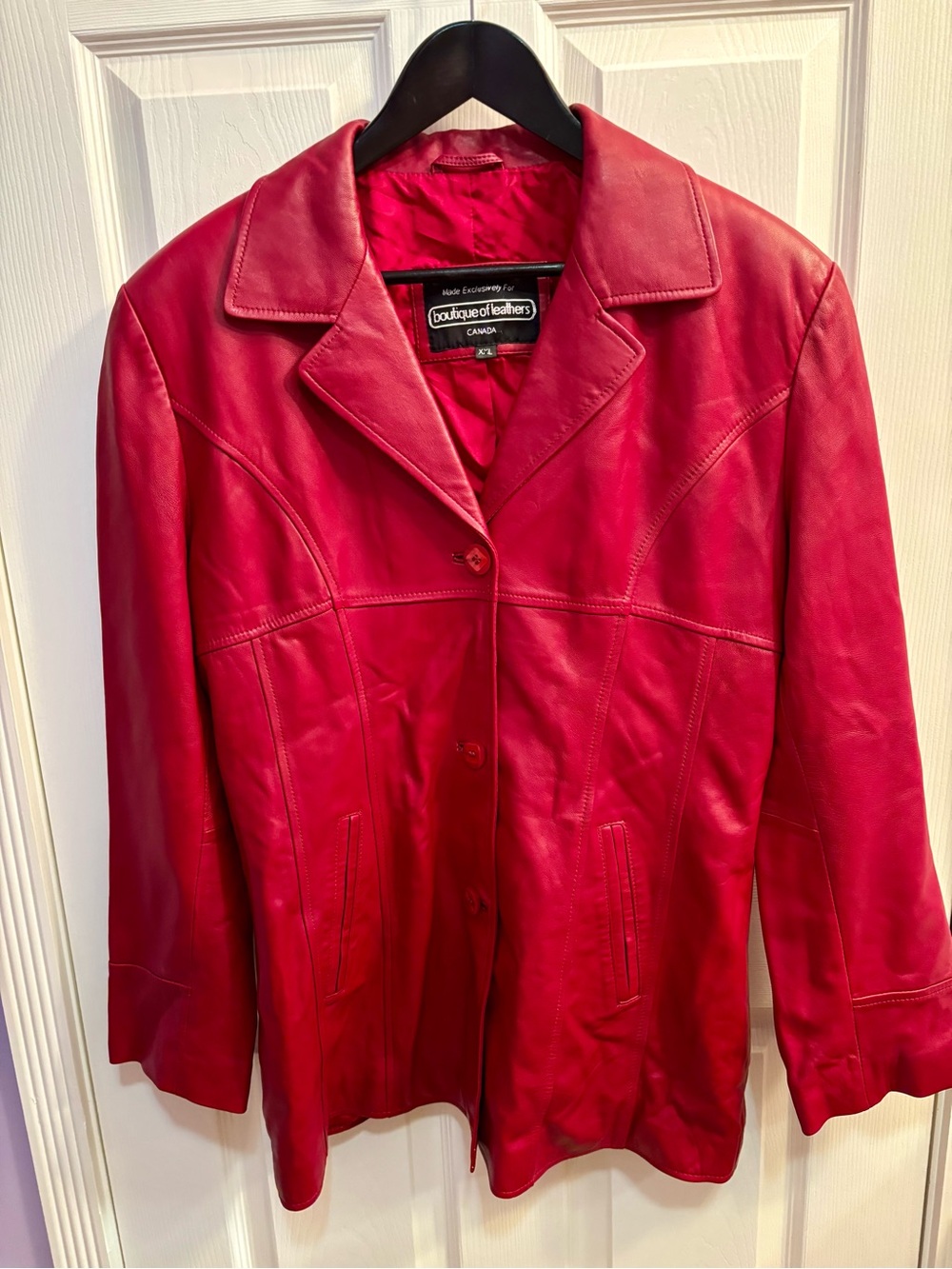 Boutique of Leathers Red Leather Jacket Size XXL